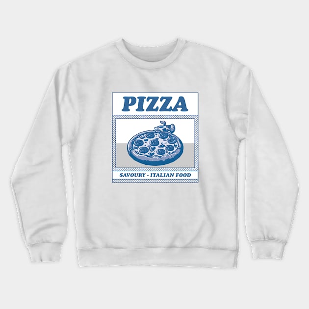 Pizza v1 Crewneck Sweatshirt by Arief Uchiha